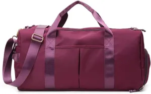 Blackwheel Sports Gym Bag With Shoe Bag Wet Bag Duffle Bag Waterproof Travel Bag for Women Cute Gym Bag violet 29L
