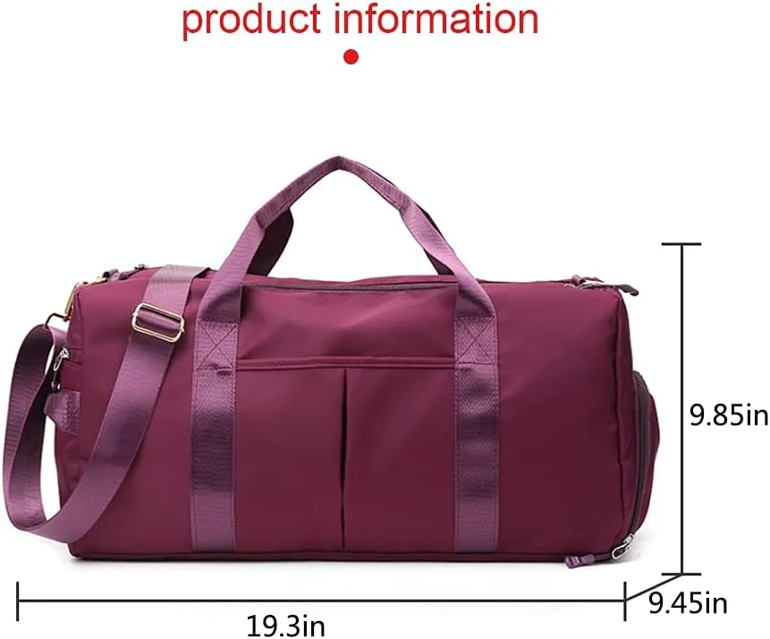 Blackwheel Sports Gym Bag With Shoe Bag Wet Bag Duffle Bag Waterproof Travel Bag for Women Cute Gym Bag violet 29L