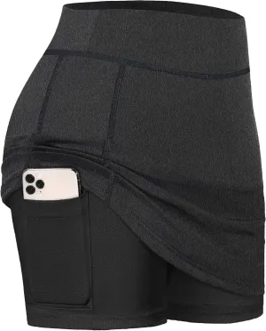 BLEVONH Womens Summer Tennis Skirts with Shorts Underneath, Pickleball, Athletic, Workout and Golf Skorts with Pockets