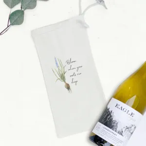 Bloom Where Your Roots - Canvas Wine Bag