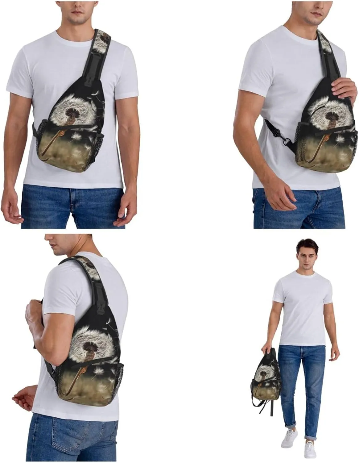 Blowing Away In The Wind Sling Bag Backpack For Men Cross Chest Bag Crossbody Shoulder Bag Travel Hiking Daypack