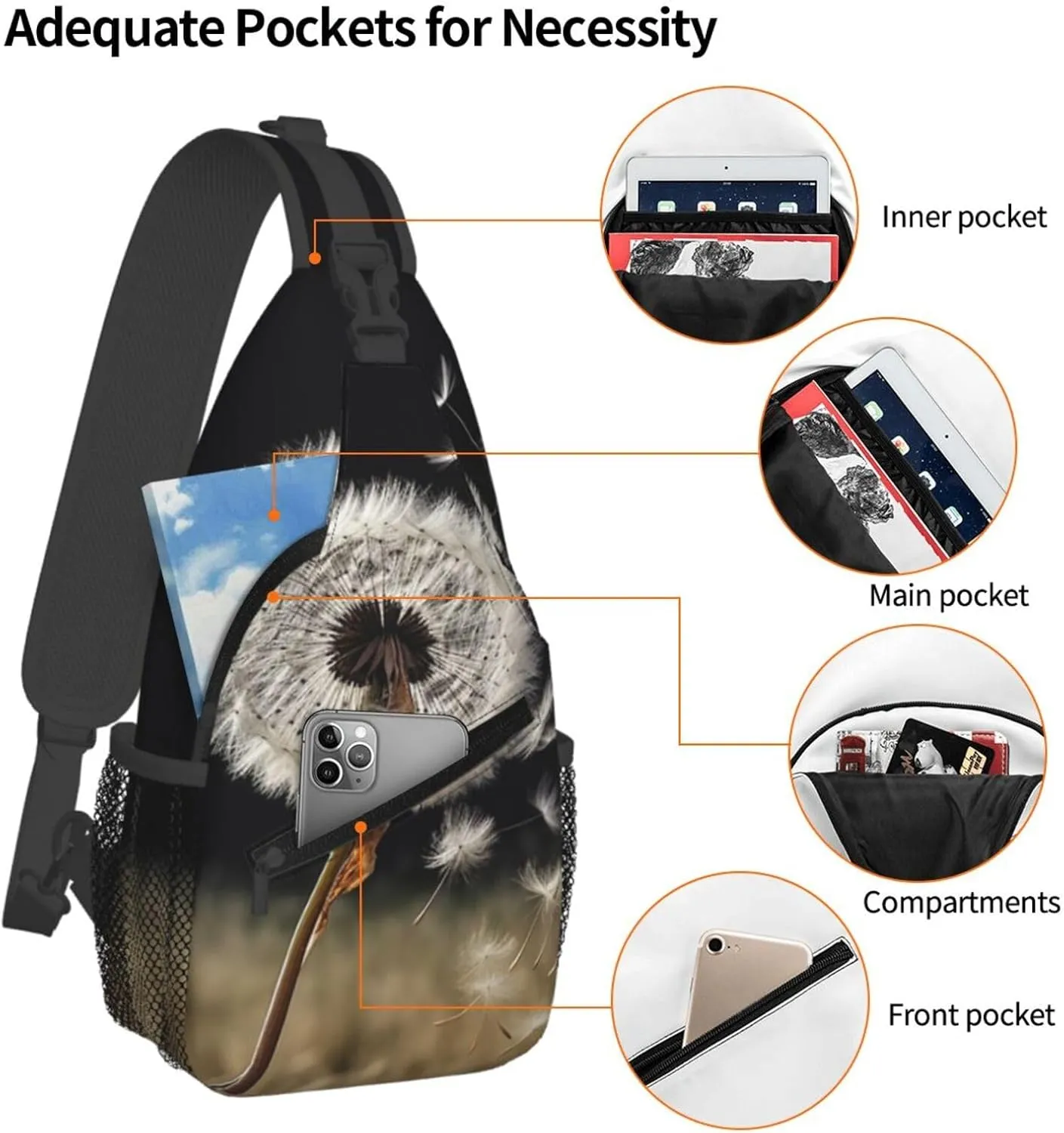 Blowing Away In The Wind Sling Bag Backpack For Men Cross Chest Bag Crossbody Shoulder Bag Travel Hiking Daypack