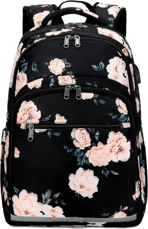 Bluboon Backpack for Women 15.6 Inch Laptop Bookbag College School Backpack Girls Schoolbag Compartment Daypack for Business