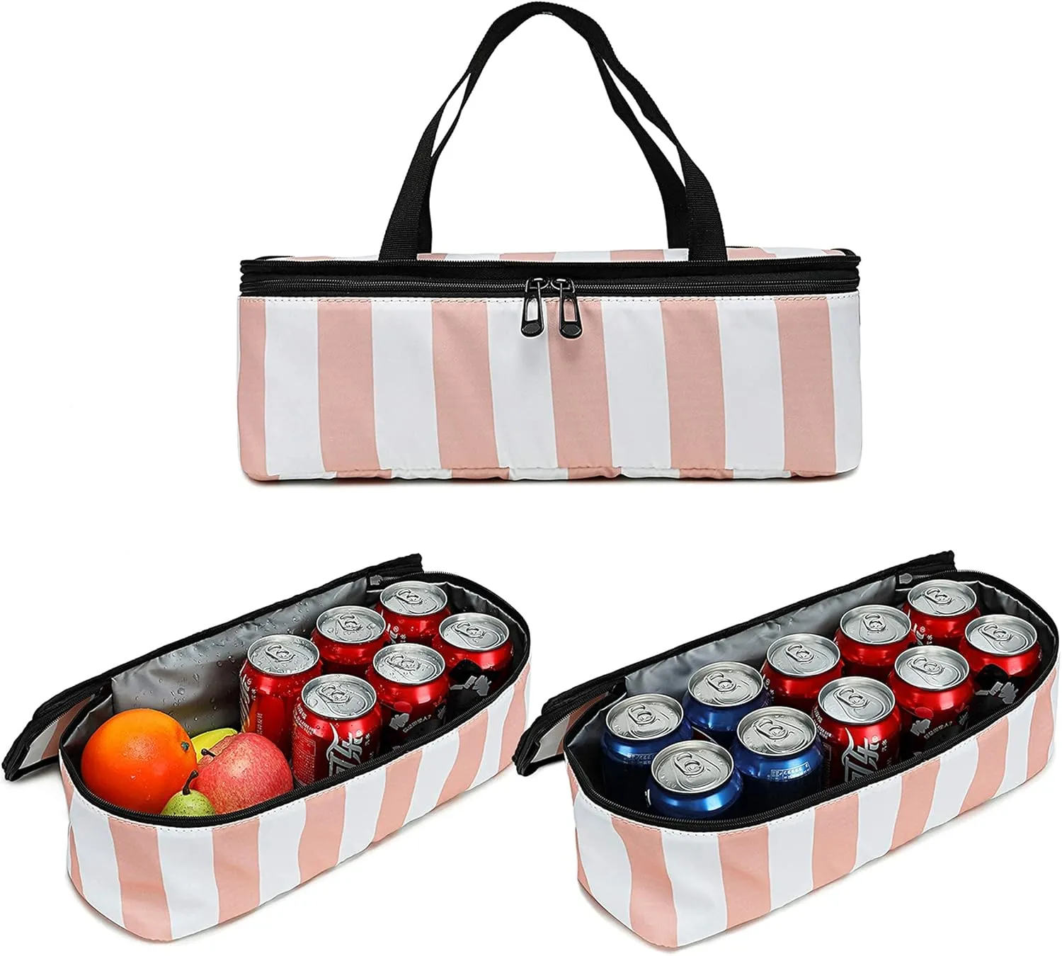 Bluboon Mesh Beach Tote Bag with Cooler Compartment Insulated Detachable Picnic Bag with Zipper and Pocket Pool Bag for Women