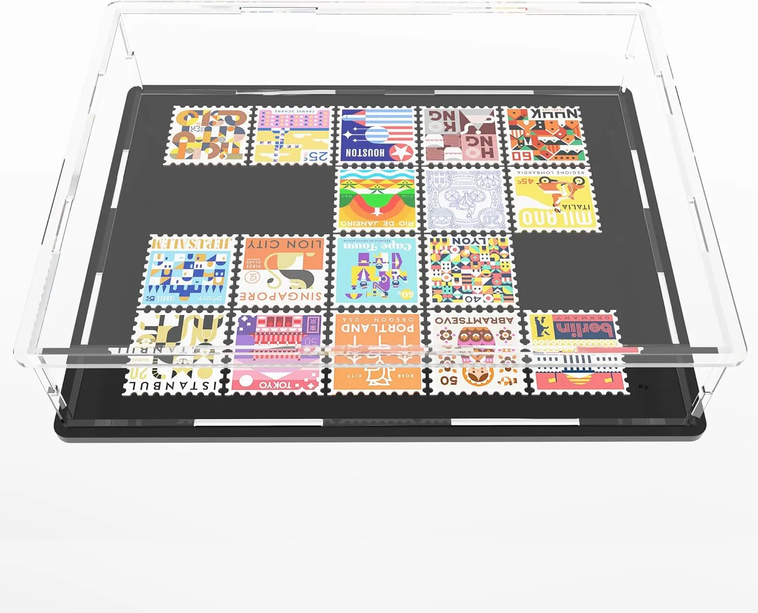 Book Display Case Clear Book Protector Case, Acrylic Display Cover Case for Books, Stamps, Coins, Cards, Photos, Album, Jewellery and Collectibles 10.6 (L) × 8 (W) × 2.4 (H) inch