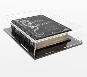 Book Display Case Clear Book Protector Case, Acrylic Display Cover Case for Books, Stamps, Coins, Cards, Photos, Album, Jewellery and Collectibles 10.6 (L) × 8 (W) × 2.4 (H) inch