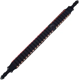 BOOSTEADY Black Shotgun Sling with Shell Holder, 2 Point Non-Slip Adjustable Ammo Sling for Shotgun - Shotgun Sling with 25 Shell Holder