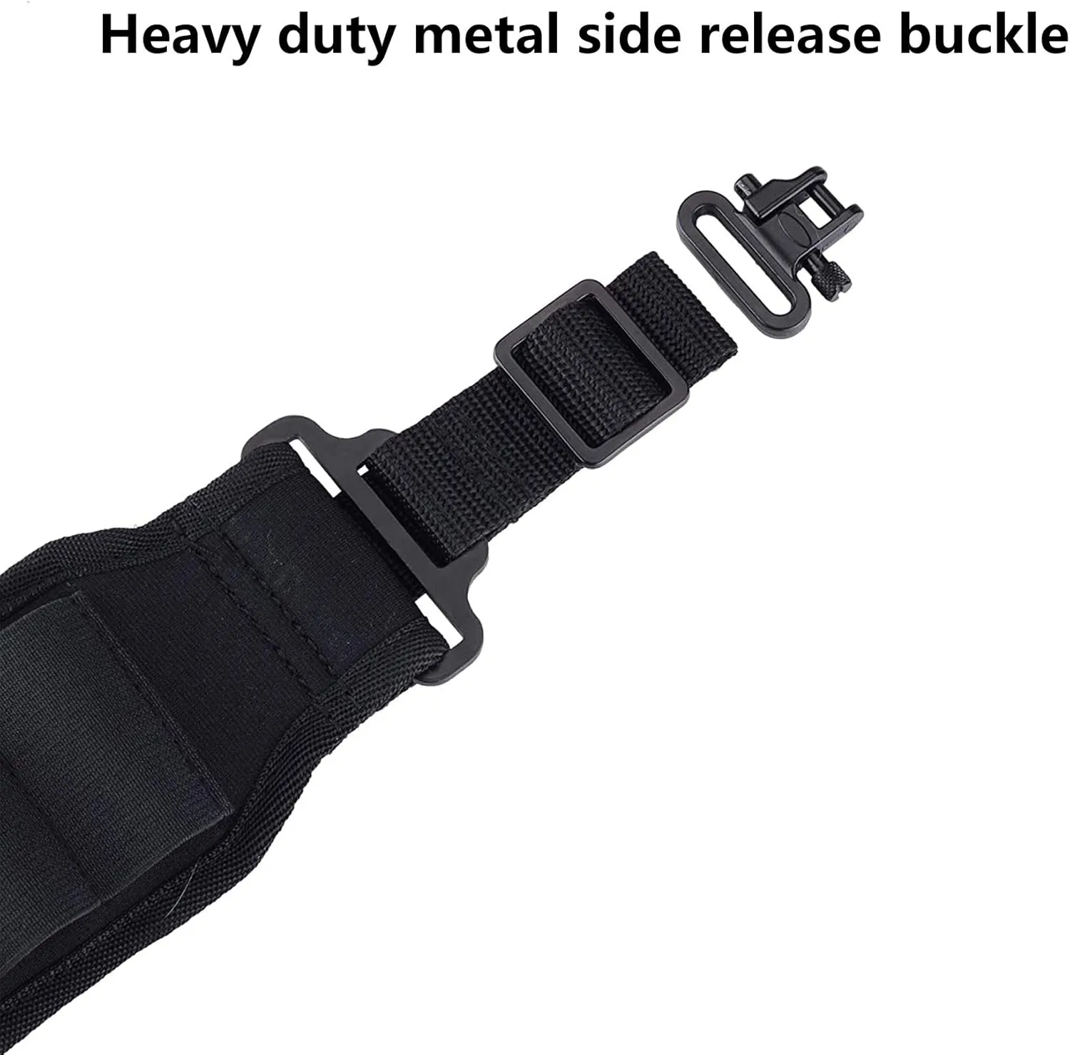 BOOSTEADY Black Shotgun Sling with Shell Holder, 2 Point Non-Slip Adjustable Ammo Sling for Shotgun - Shotgun Sling with 25 Shell Holder