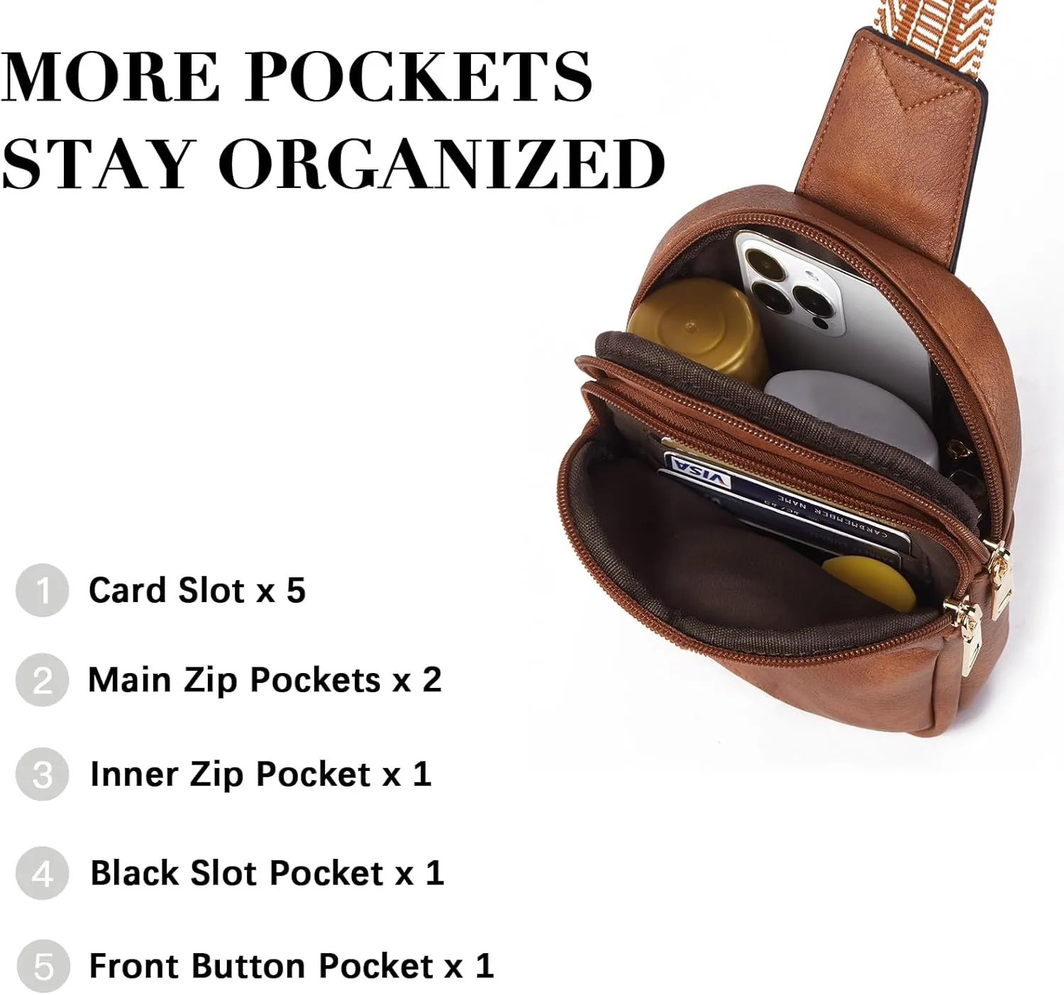 BOSTANTEN Small Sling Bag Crossbody Bags for Women Trendy Crossbody Purse Leather Chest Bag