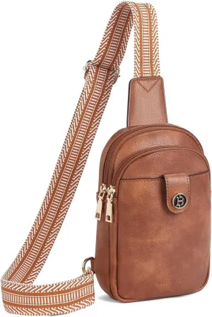 BOSTANTEN Small Sling Bag Crossbody Bags for Women Trendy Crossbody Purse Leather Chest Bag