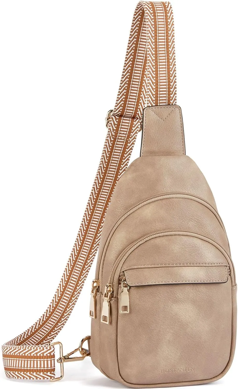 BOSTANTEN Small Sling Bag for Women Leather Fanny Pack Chest Bag
