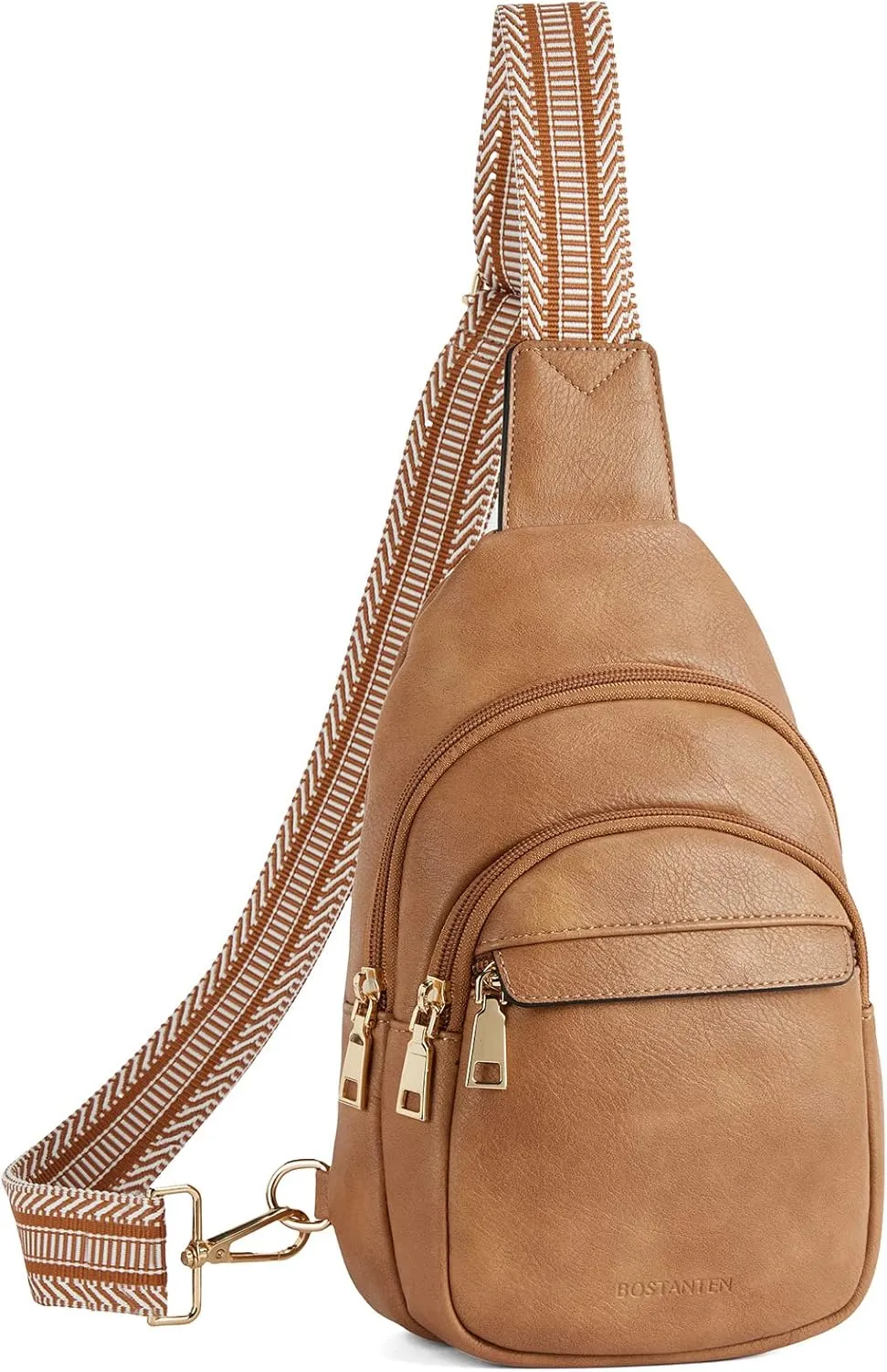 BOSTANTEN Small Sling Bag for Women Leather Fanny Pack Chest Bag