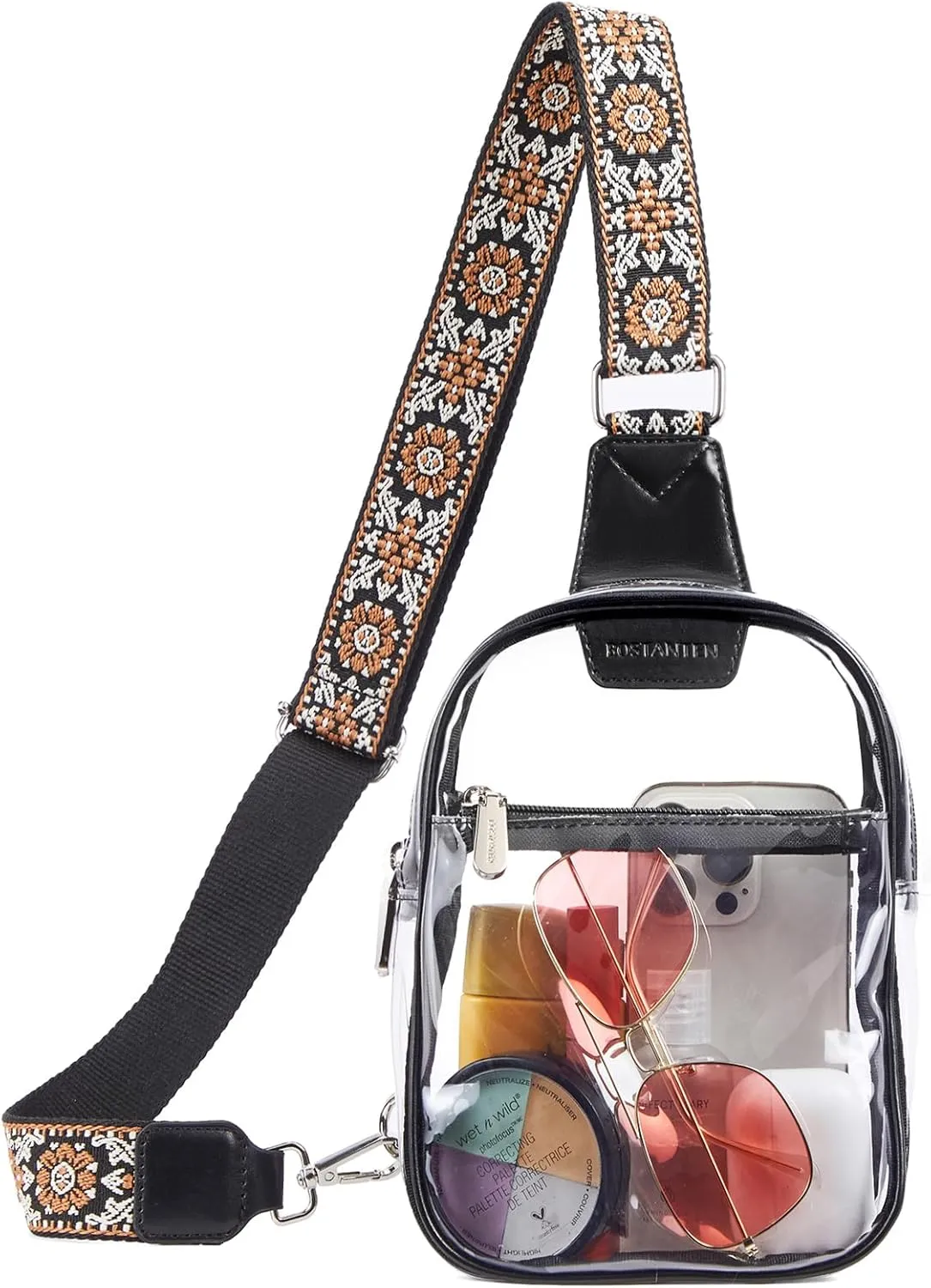 BOSTANTEN Small Sling Bag for Women Leather Fanny Pack Chest Bag