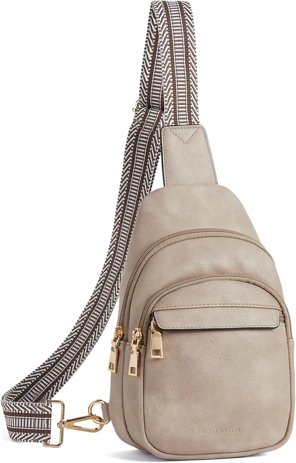 BOSTANTEN Small Sling Bag for Women Leather Fanny Pack Chest Bag