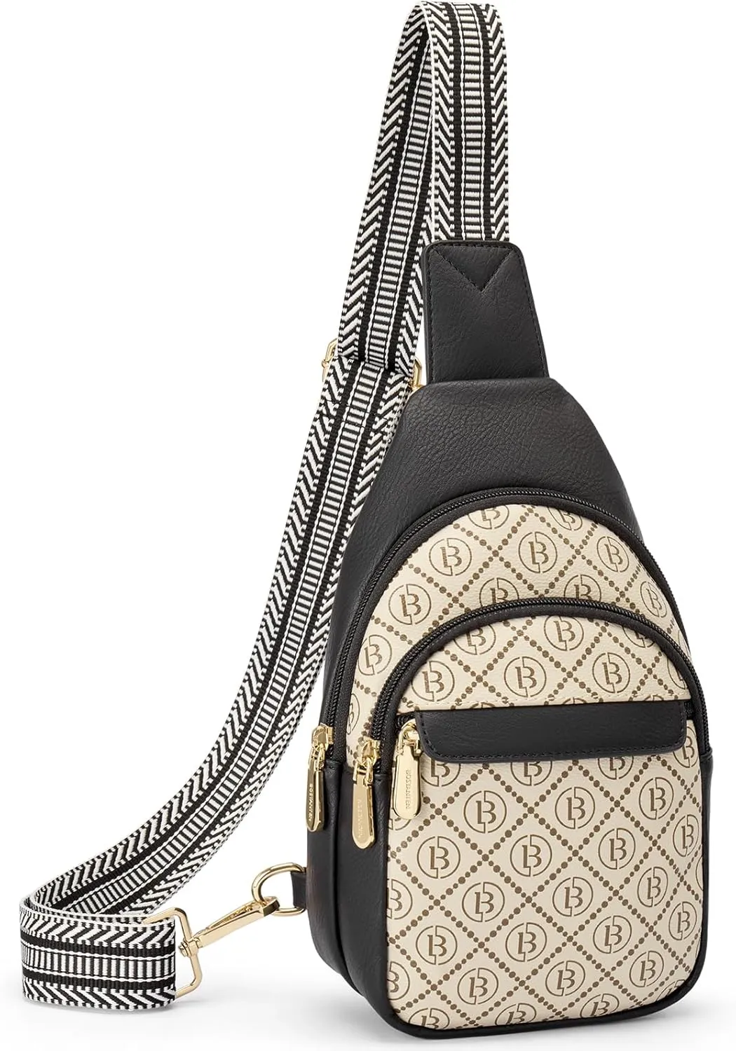 BOSTANTEN Small Sling Bag for Women Leather Fanny Pack Chest Bag