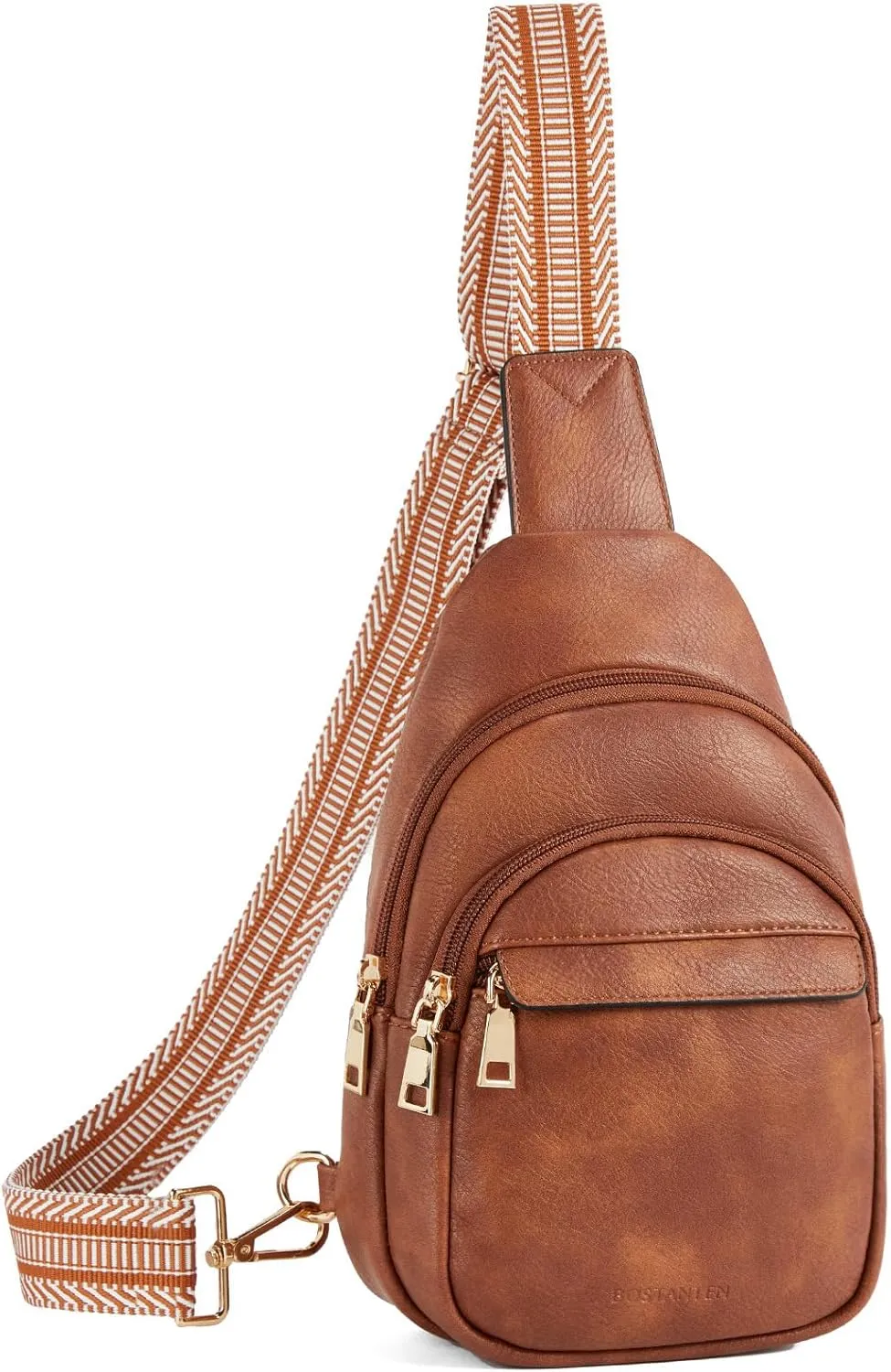 BOSTANTEN Small Sling Bag for Women Leather Fanny Pack Chest Bag