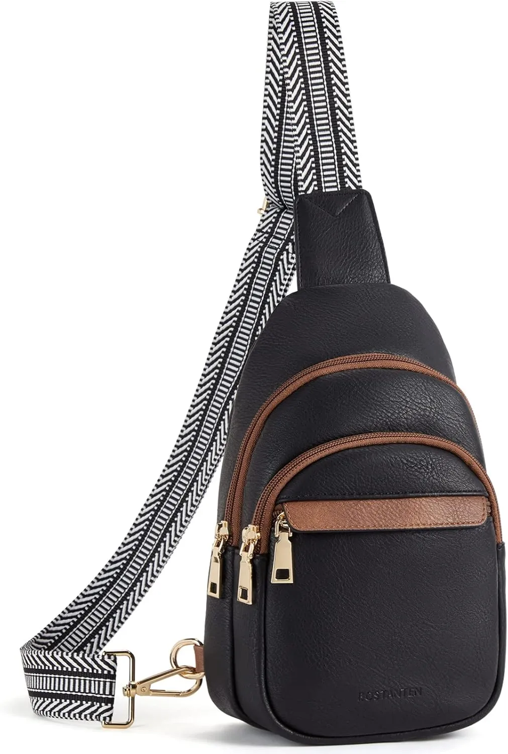 BOSTANTEN Small Sling Bag for Women Leather Fanny Pack Chest Bag