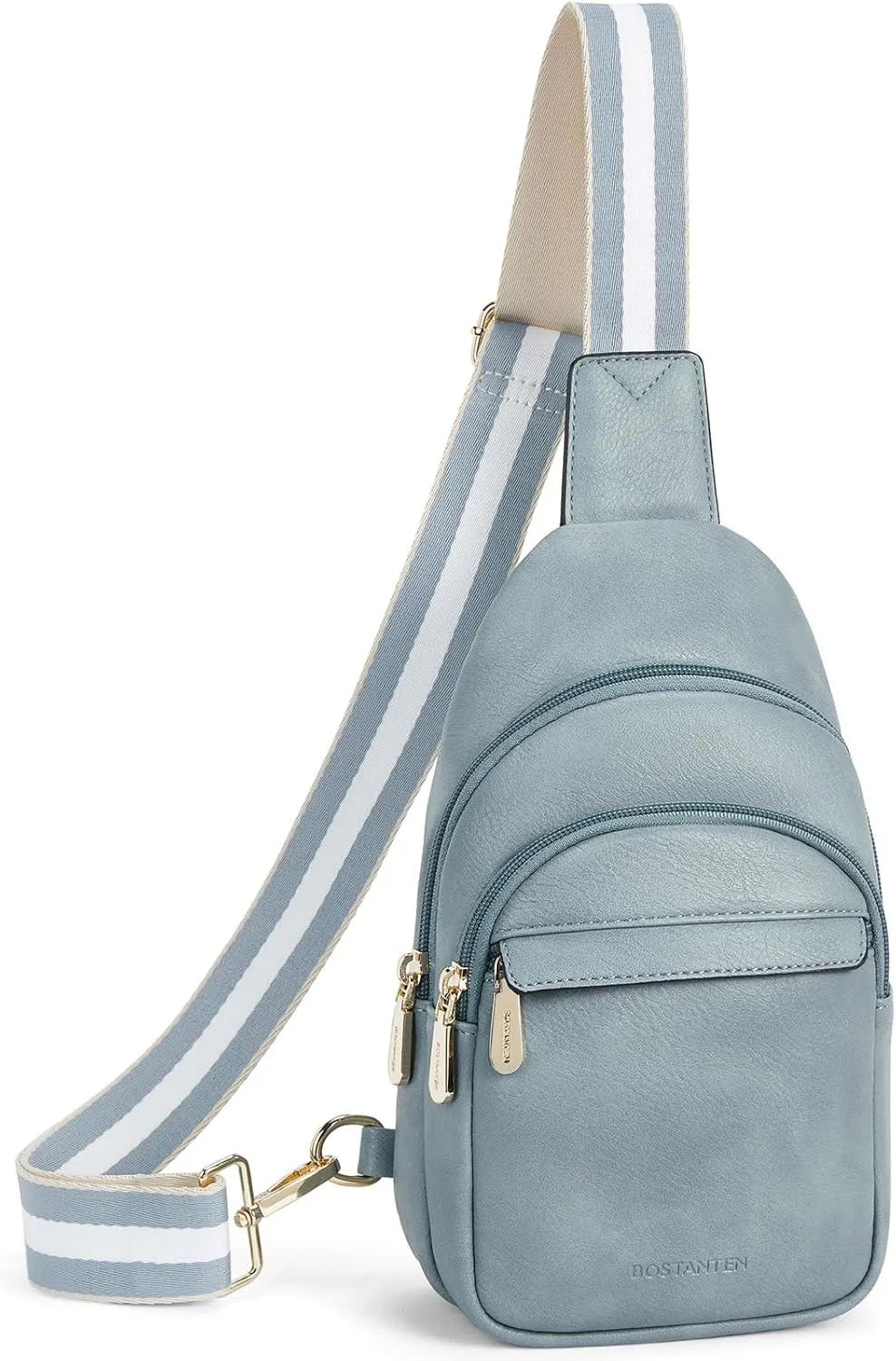 BOSTANTEN Small Sling Bag for Women Leather Fanny Pack Chest Bag