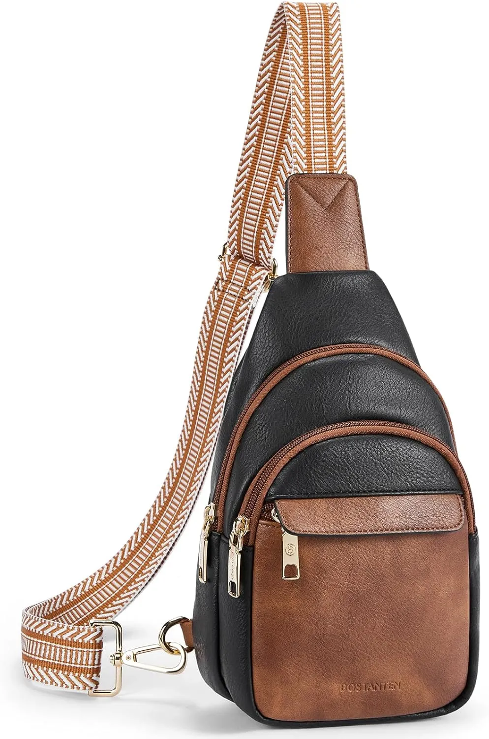 BOSTANTEN Small Sling Bag for Women Leather Fanny Pack Chest Bag