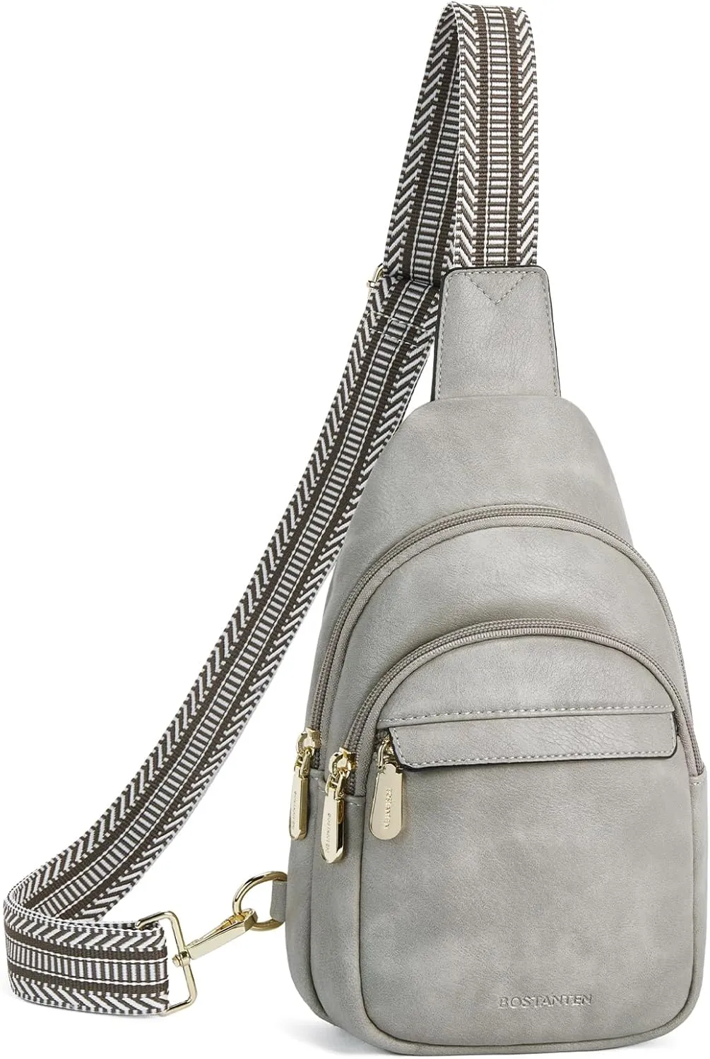BOSTANTEN Small Sling Bag for Women Leather Fanny Pack Chest Bag