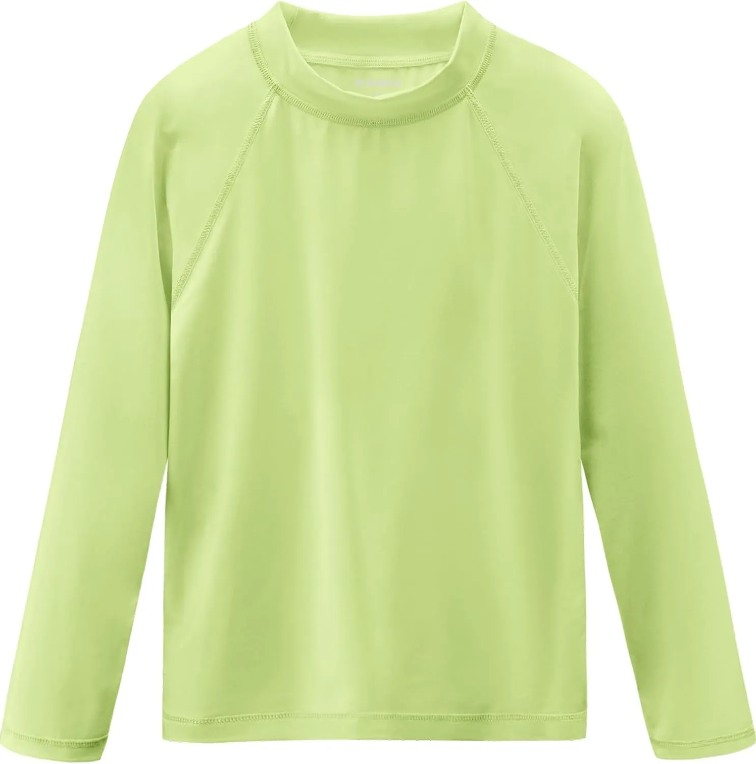 Boys Swim Shirt Long Sleeve Rash Guard Kids UPF 50  Sun Beach Water Shirts Swimwear Rashguard for Toddler Sun Water Fishing Swimming Swim Top Milk Green 3T