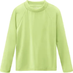 Boys Swim Shirt Long Sleeve Rash Guard Kids UPF 50  Sun Beach Water Shirts Swimwear Rashguard for Toddler Sun Water Fishing Swimming Swim Top Milk Green 3T