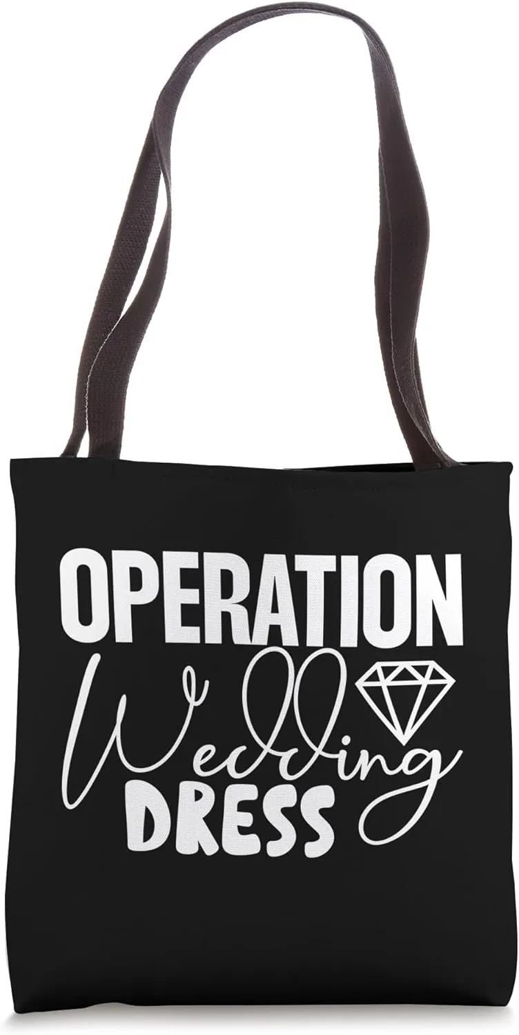 Bride & Bridesmaids Wedding Dress Shopping Tote Bag