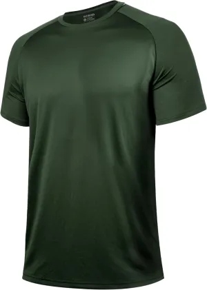 BRISIRA Coolmax Cooling Workout Shirts for Men Quick Dry Moisture Wicking Gym Tshirts Athletic Active Short Sleeve Tees