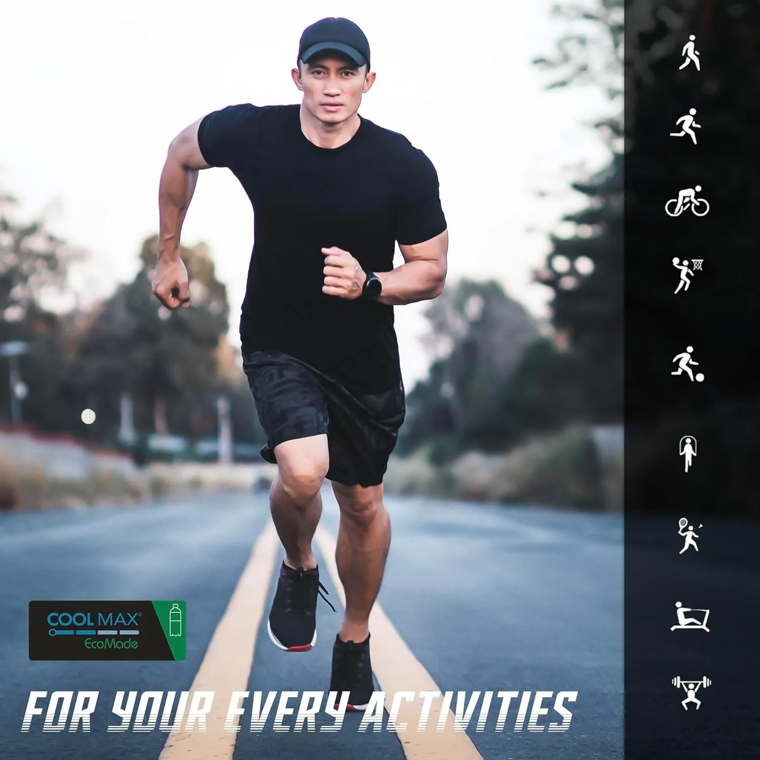 BRISIRA Coolmax Cooling Workout Shirts for Men Quick Dry Moisture Wicking Gym Tshirts Athletic Active Short Sleeve Tees
