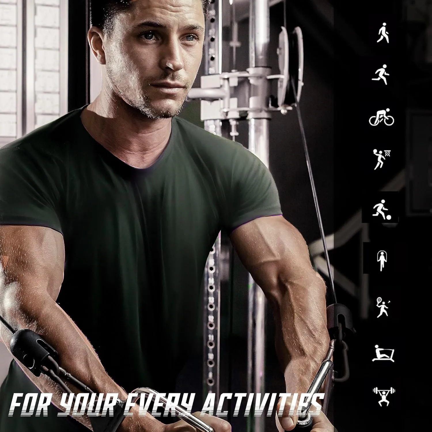 BRISIRA Coolmax Cooling Workout Shirts for Men Quick Dry Moisture Wicking Gym Tshirts Athletic Active Short Sleeve Tees