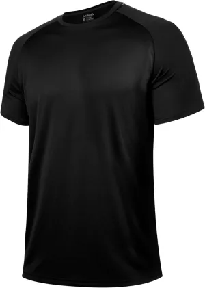 BRISIRA Coolmax Cooling Workout Shirts for Men Quick Dry Moisture Wicking Gym Tshirts Athletic Active Short Sleeve Tees