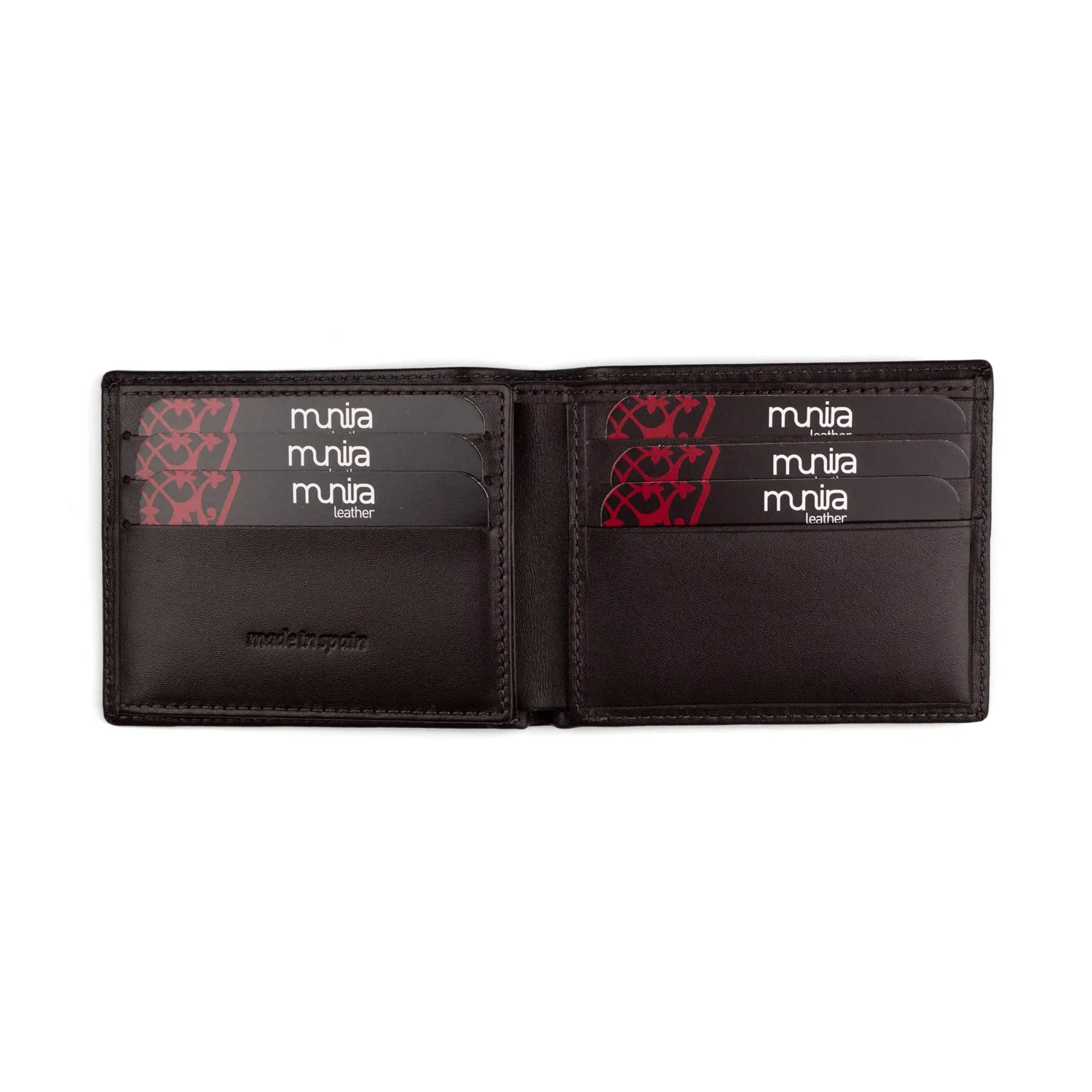 Brown Embossed Leather Wallet Garnata