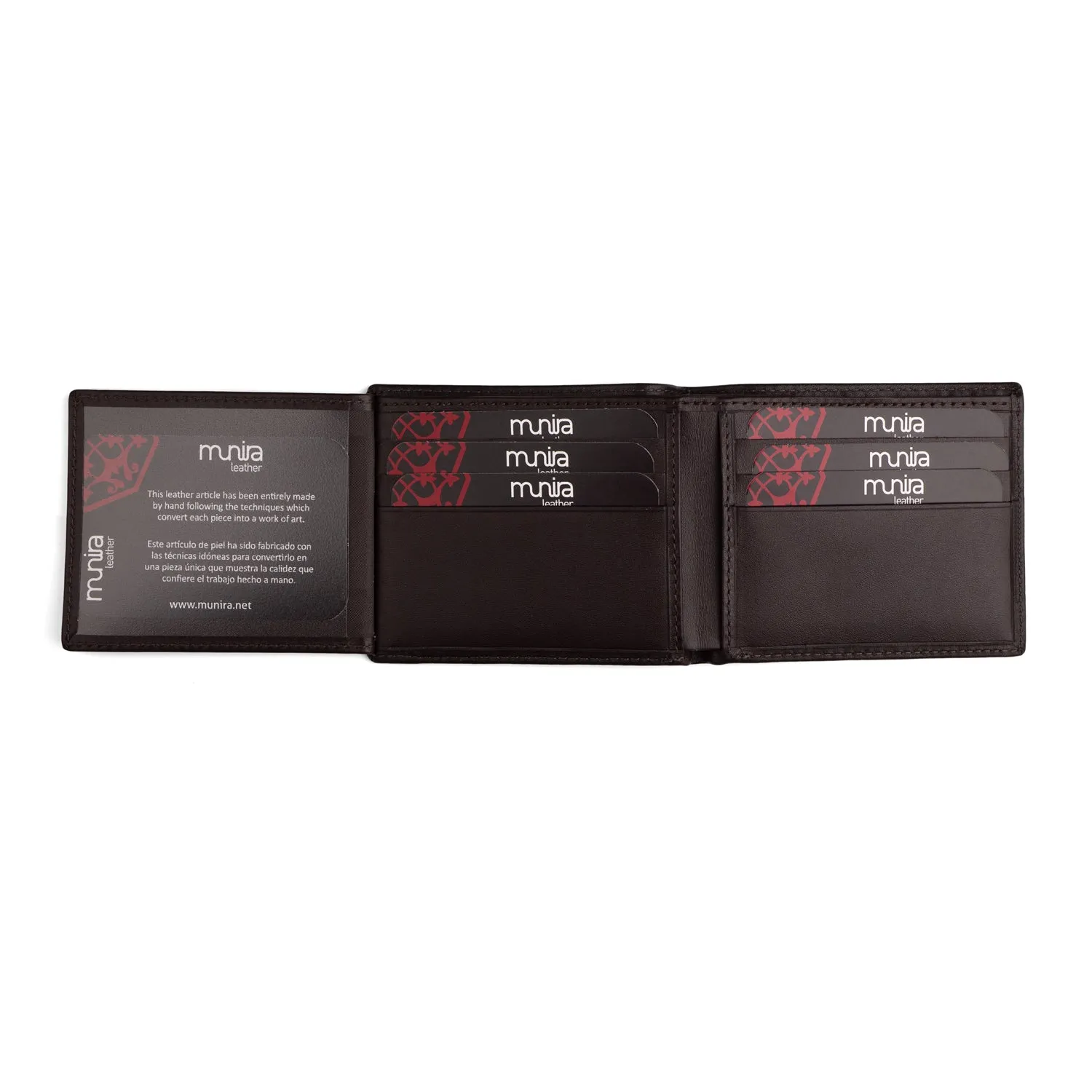Brown Embossed Leather Wallet Garnata
