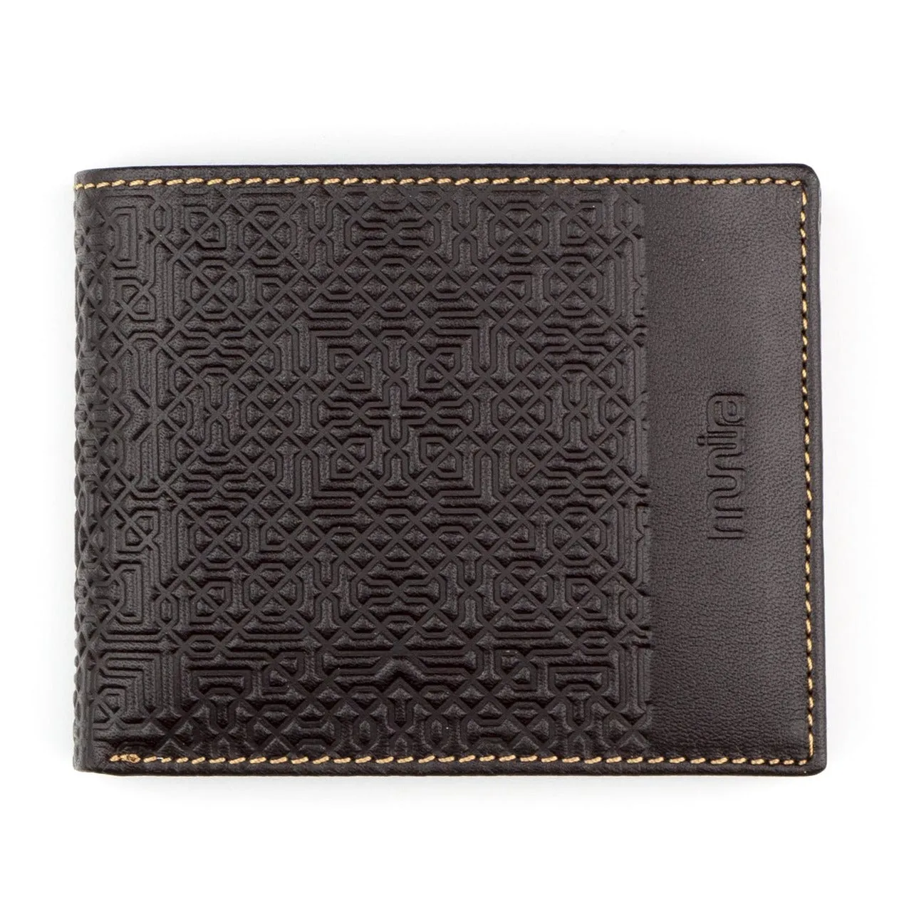 Brown Embossed Leather Wallet Garnata