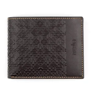 Brown Embossed Leather Wallet Garnata