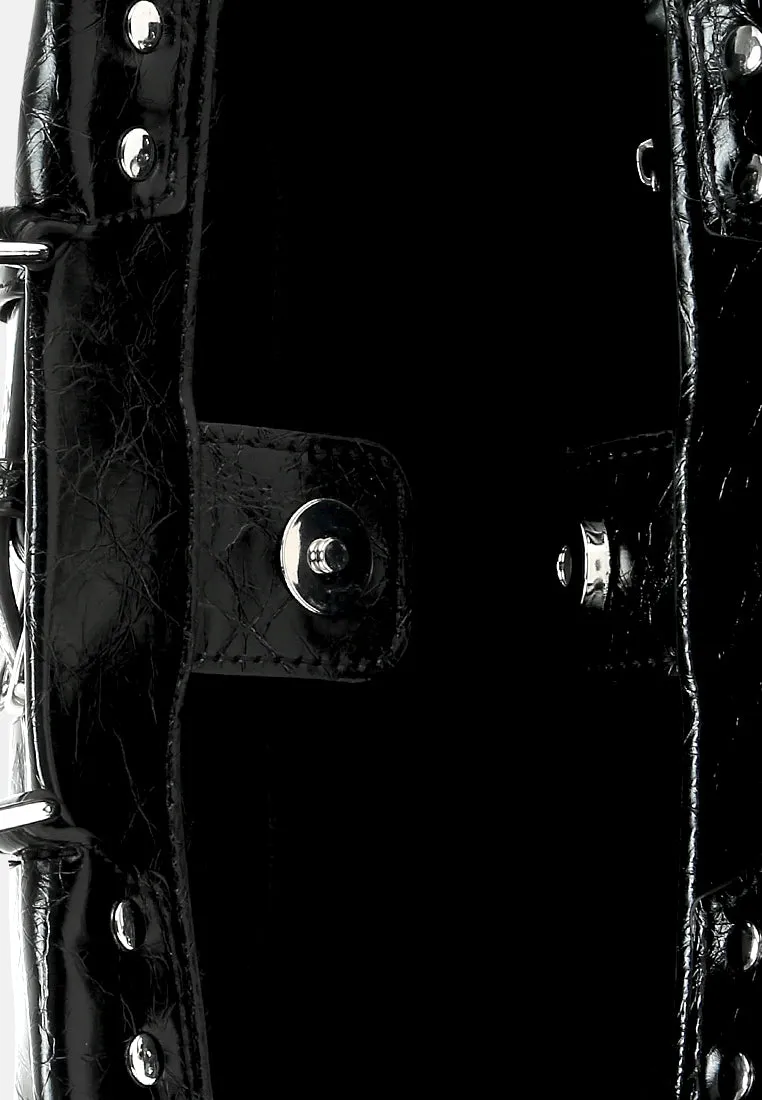 Buckle Detail Satchel Bag by RUW