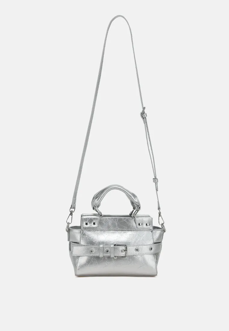 Buckle Detail Satchel Bag by RUW