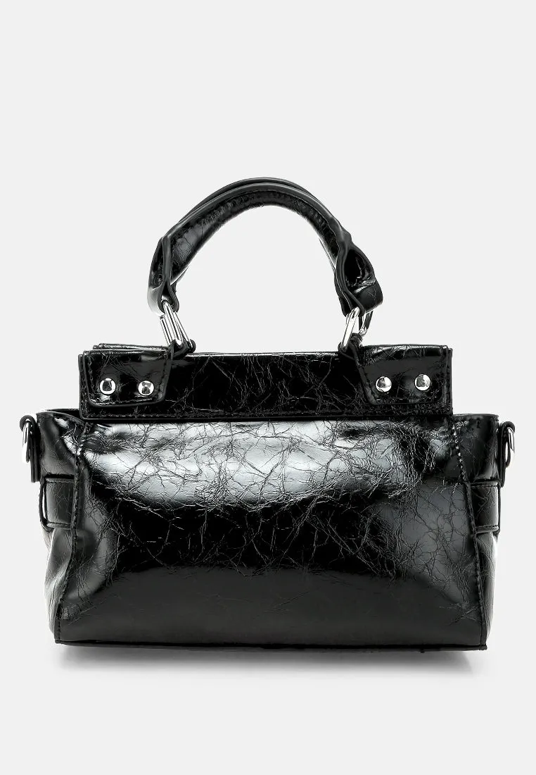 Buckle Detail Satchel Bag by RUW