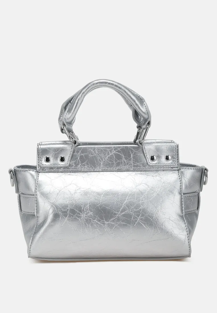 Buckle Detail Satchel Bag by RUW