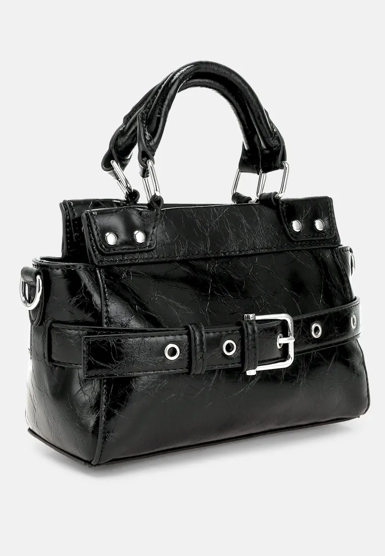 Buckle Detail Satchel Bag by RUW