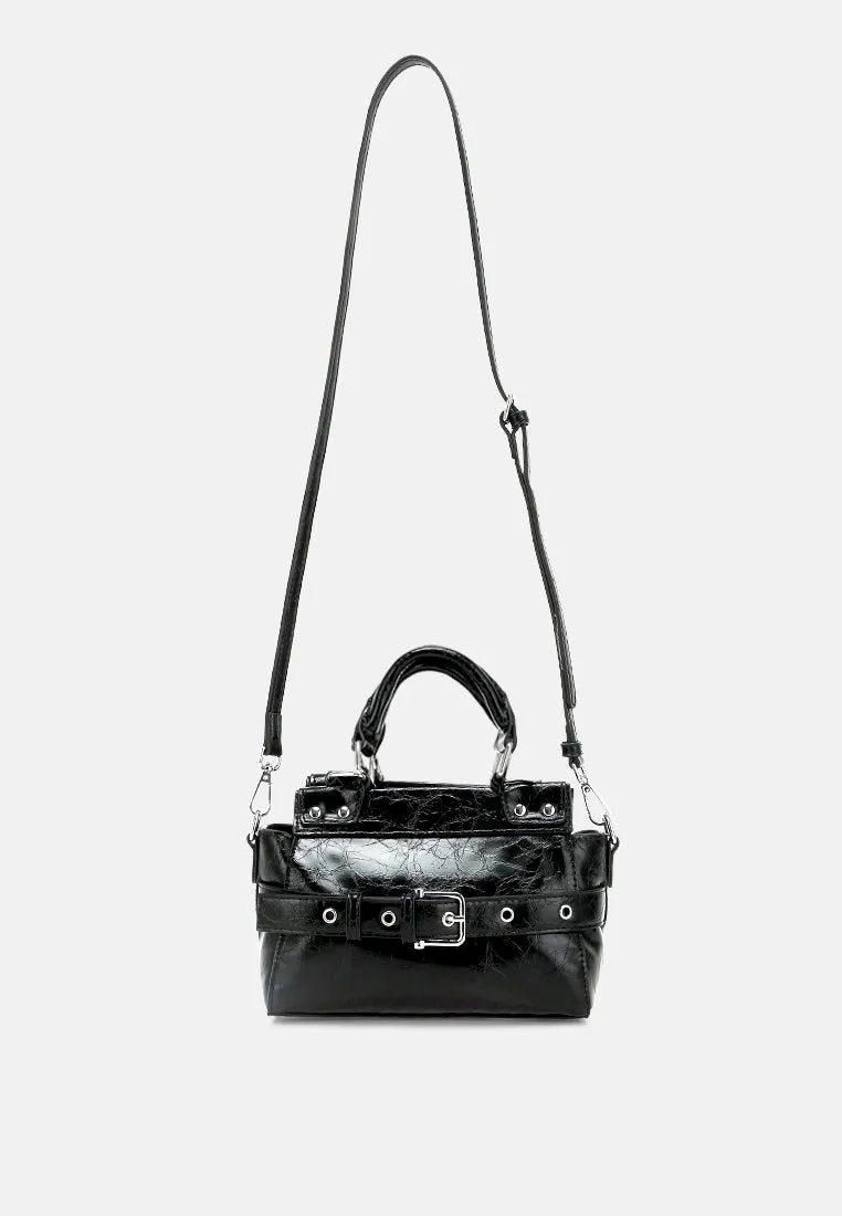 Buckle Detail Satchel Bag by RUW