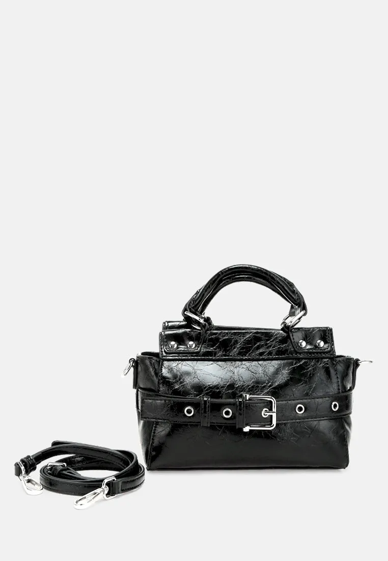 Buckle Detail Satchel Bag by RUW