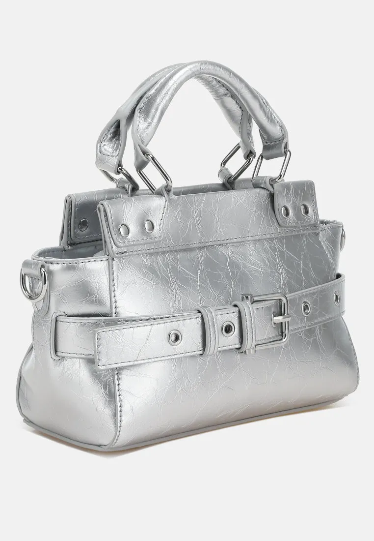 Buckle Detail Satchel Bag by RUW