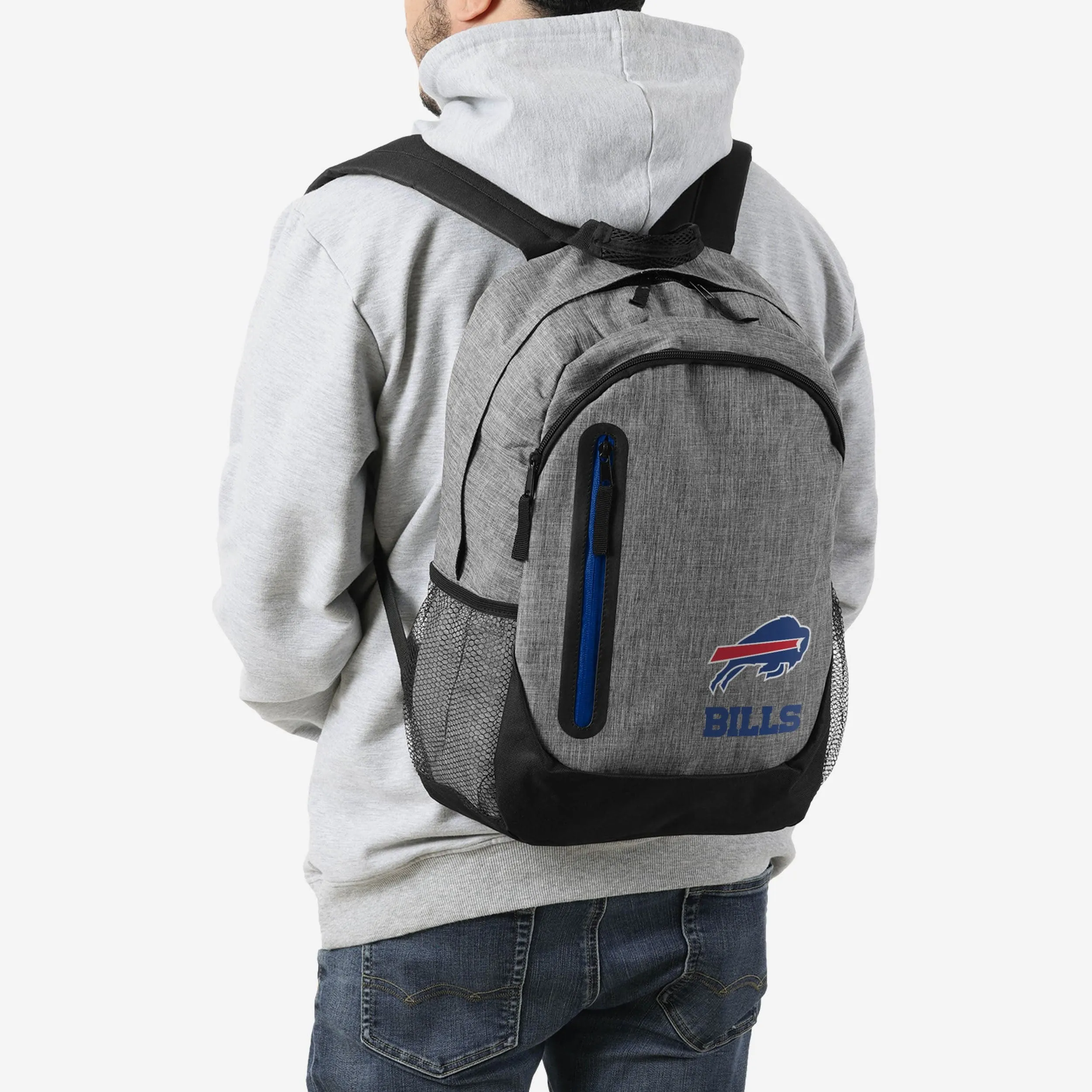 Buffalo Bills Heather Grey Bold Color Backpack