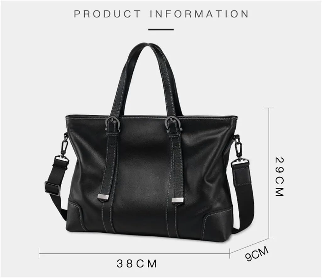 Business Leather Clutch Casual Briefcase Men Shoulder Crossbody Handbag