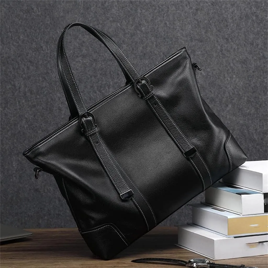 Business Leather Clutch Casual Briefcase Men Shoulder Crossbody Handbag