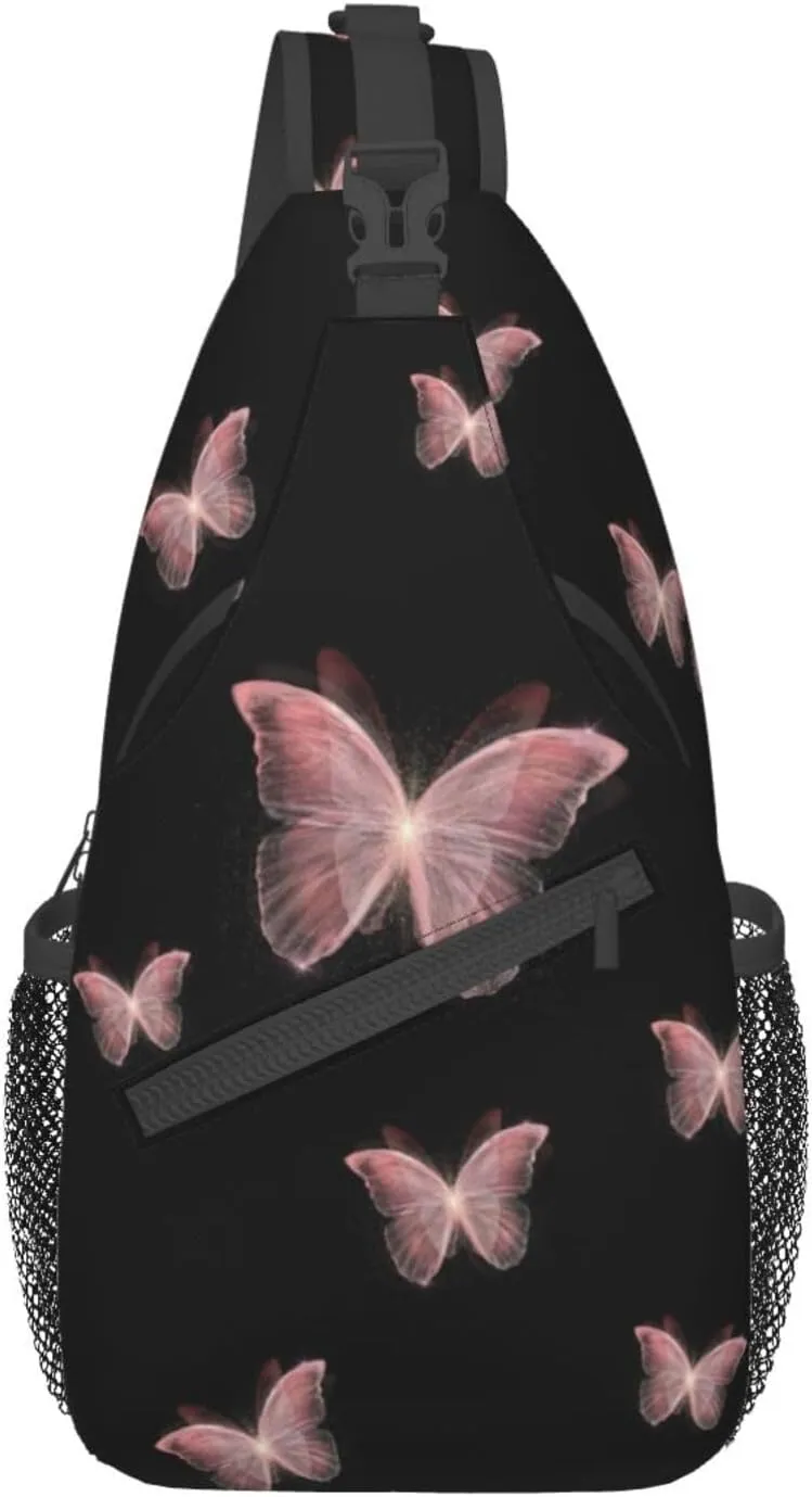 Butterfly Crossbody Bag Women Shoulder Bag Backpack Cute Sling Bag Chest Casual Daypack for Outdoor