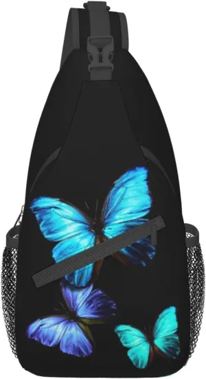 Butterfly Crossbody Bag Women Shoulder Bag Backpack Cute Sling Bag Chest Casual Daypack for Outdoor