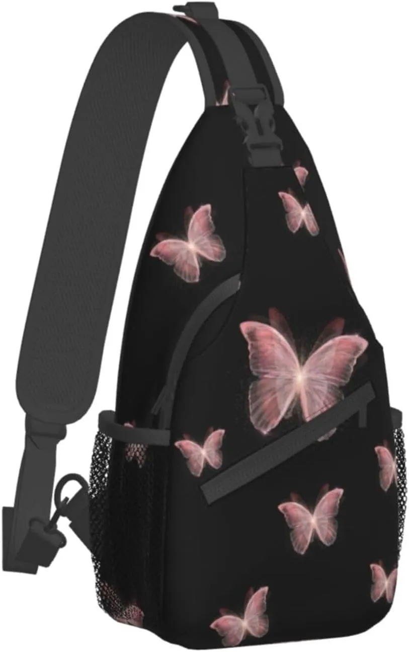 Butterfly Crossbody Bag Women Shoulder Bag Backpack Cute Sling Bag Chest Casual Daypack for Outdoor