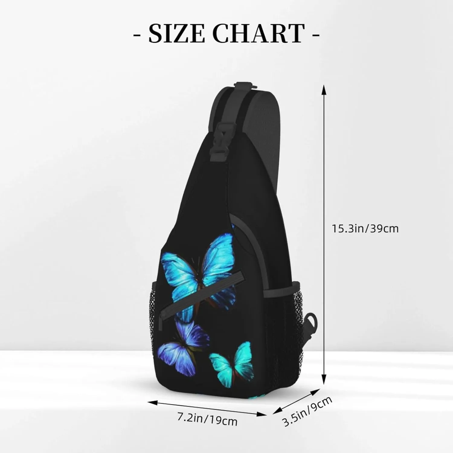 Butterfly Crossbody Bag Women Shoulder Bag Backpack Cute Sling Bag Chest Casual Daypack for Outdoor